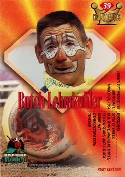 1996 High Gear Rodeo Crown Jewels #39 Butch Lehmkuhler Back